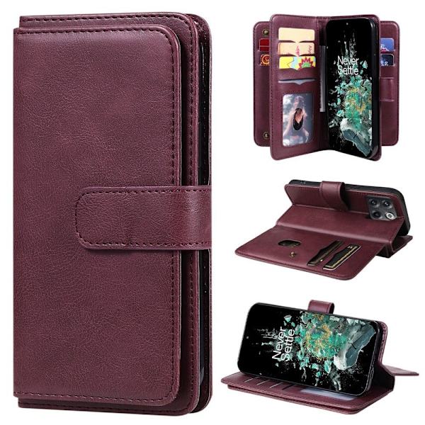 10-slot Pung Etui til OnePlus Ace Pro / 10t - Rødvin Red