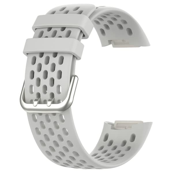 Fitbit Charge 6 / Charge 5 ersättningsarmband andningsbart armband för smartklocka i silikon - Moon Vit Vit