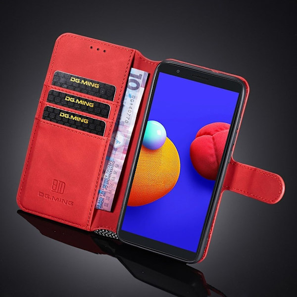 DG.MING Samsung Galaxy M01 Core / A01 Core Retro Case - Punainen Red