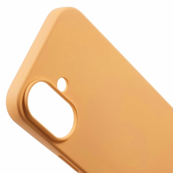 iPhone 16 Plus Flexibelt fodral Mjukt fiberfoder Reptåligt mobilskal - Orange Orange