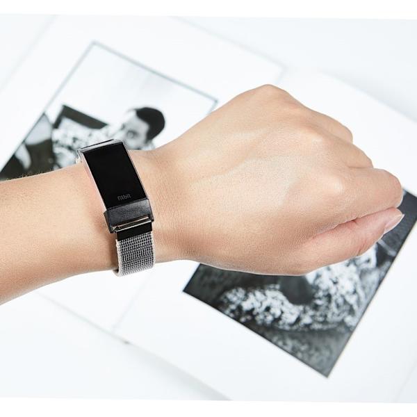 Fitbit Charge 3 Modernt  klockband med spänne - Grå Silvergrå
