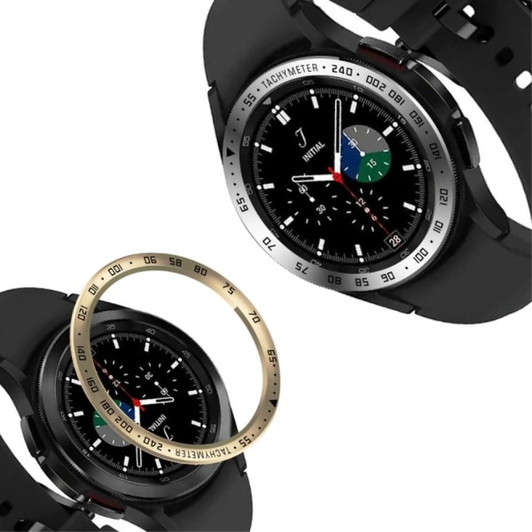 Samsung Galaxy Watch 4 Classic (42mm) tachymeter stil rustfrit stål bezel ring - Blå / Hvid Blue