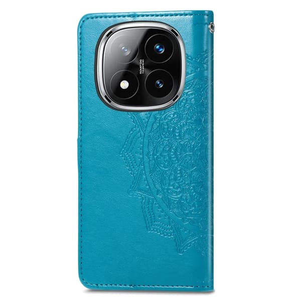 Mandala Xiaomi Redmi Note 14 Pro 5G etui i lær - Blå Blue