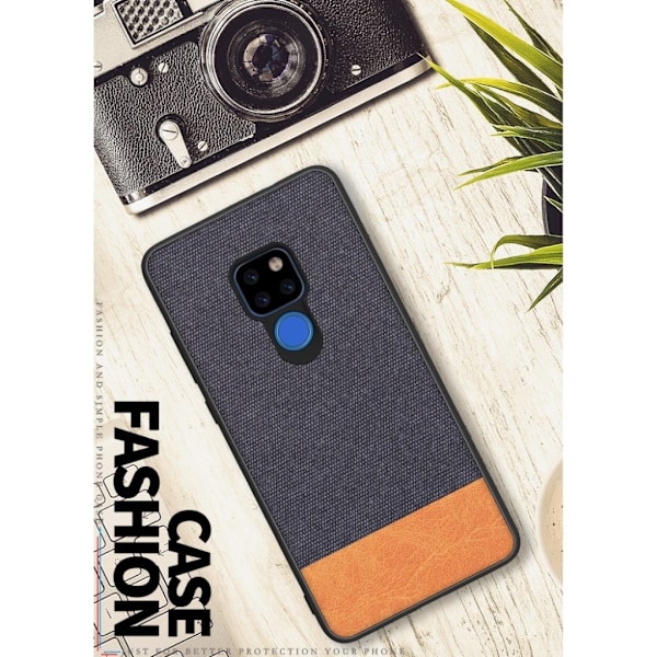 Berlin Huawei Mate 20 cover - Mørkeblå / Brun Blue