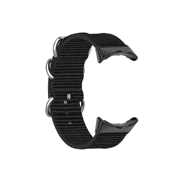 Nylon-urrem med tre løkker til Google Pixel Watch - Sort Black