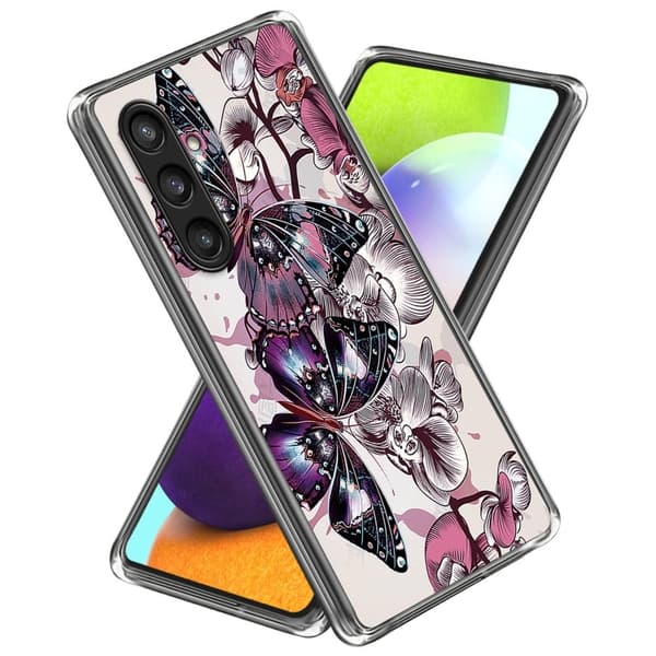 Deco Samsung Galaxy S24 Plus cover - Lilla Sommerfugle Purple