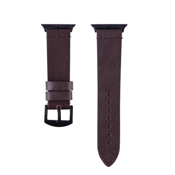 Apple Watch Series 4 44mm top layer lehmännahka  kellon ranneke   - Kahvi Brown