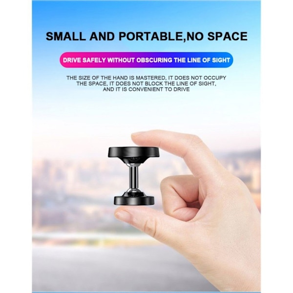 Universal 360 roterbar bilmonteringshållare Svart