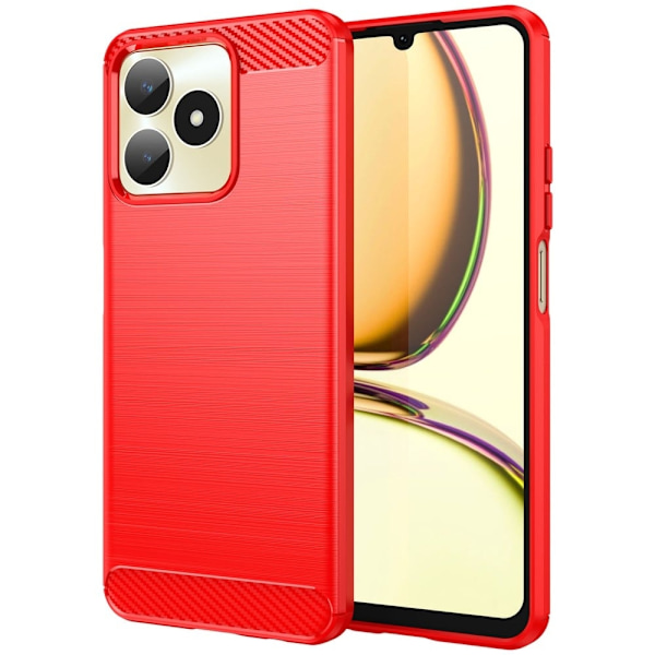 Carbon Flex Suojakotelo Realme C51 - Punainen Red