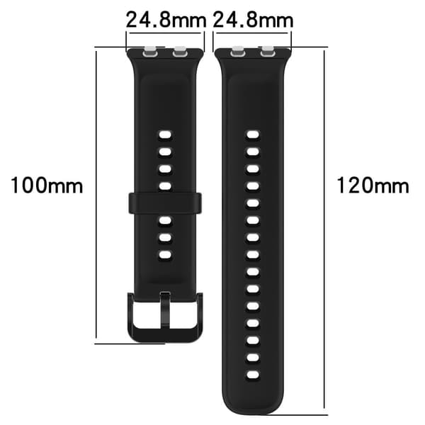 Oppo Watch 3 silikonikellon hihna - Musta Black
