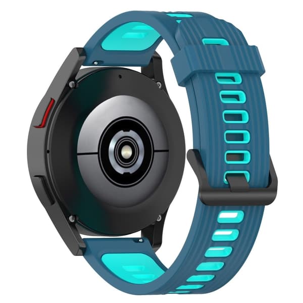 20 mm universal klockarmband i tvåfärgad silikon - Blå / Blågrön Blå