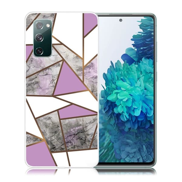 Marmormotiv Samsung Galaxy S20 FE 5G / Samsung Galaxy S20 FE skal - Lila / Vit / Grå Marmor multifärg