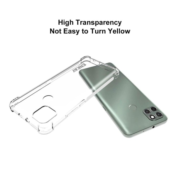 ENKAY klart faldsikkert etui til Motorola Moto G9 Power Transparent