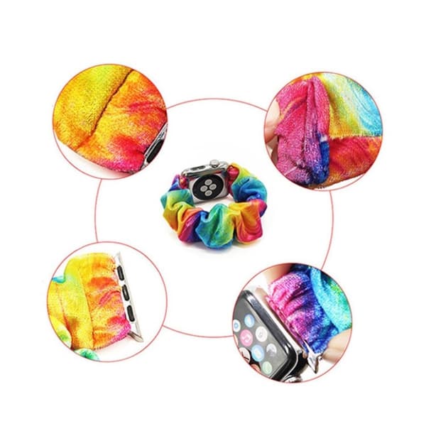 Apple Watch Series 6 / 5 44mm pulserende hårbåndsarmbånd - Regnbue Multicolor