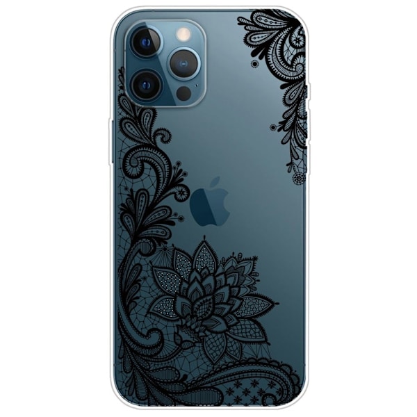 iPhone 14 Pro Max 6,7 tommer Mønstertryk Telefonetui Blødt fleksibelt beskyttelsescover med IMD-udførelse - Sort Black