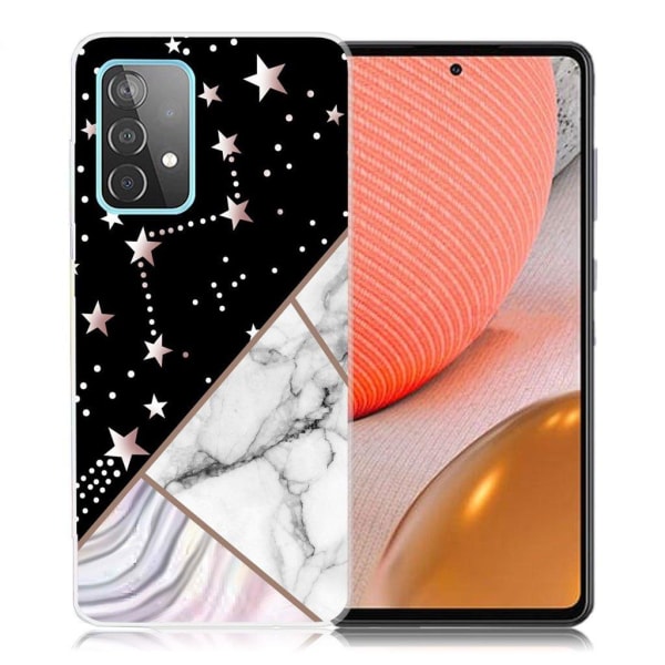 Marble design Samsung Galaxy A72 5G kotelot - Tähtikuvio Marmori Laatta Black