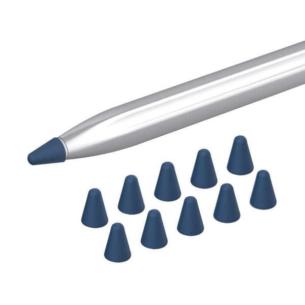 10 Pcs Huawei M-Pencil (2nd) silicone pen tip cover - Blue Blå