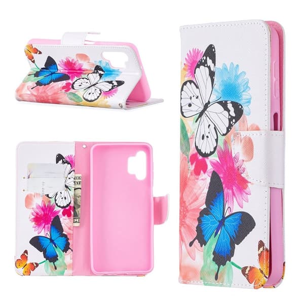 wonderland Samsung Galaxy A32 5G flip etui - Two sommerfugle Multicolor