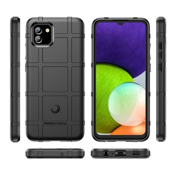 Rugged Shield Samsung Galaxy A03 cover - Sort Black