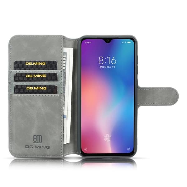 DG.MING Samsung Galaxy A50 Retro Veske - Grå Silver grey