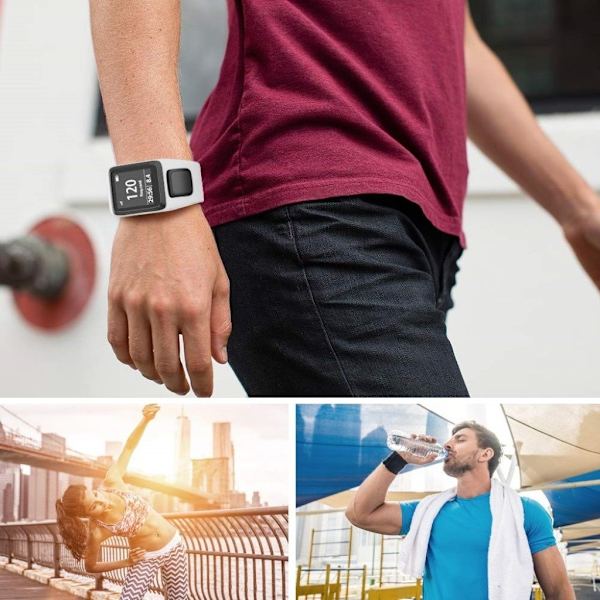 TomTom Sport Runner 2 / 3 klockarmband i silikon - Vit Vit