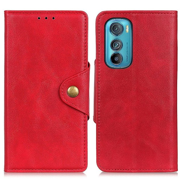 Alpha Motorola Edge 30 læder flip etui - Rød Red