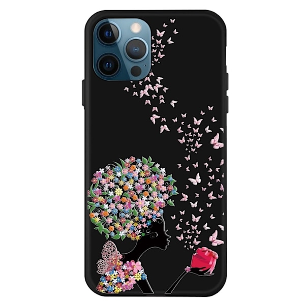 Imagine iPhone 14 Pro Max cover - Sommerfugl Og Blomst Multicolor