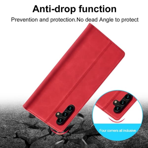 LC.Imeeke Samsung Galaxy A13 5G Flip Etui - Rød Red