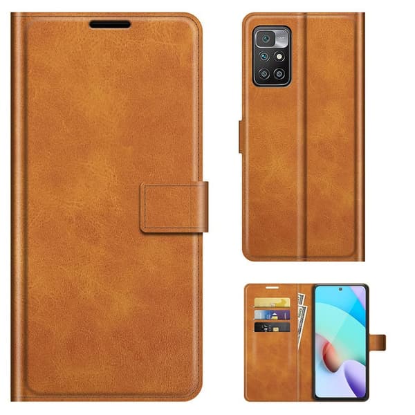 Wallet-style Læder Etui til Xiaomi Redmi 10 Prime / Redmi 10 - Gul Yellow