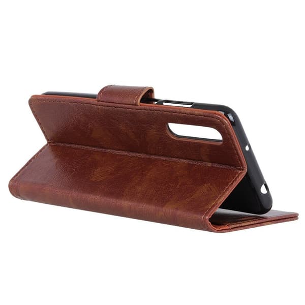 Samsung Galaxy A50 nappa tekstur skinnetui - Brun Brown