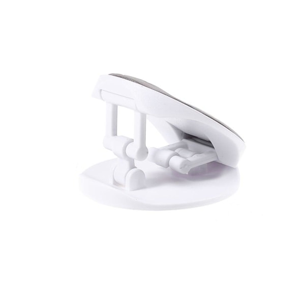 Universal round marble style foldable phone holder - White Marbl White