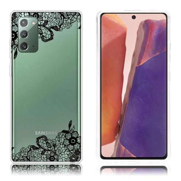 Deco Samsung Galaxy Note 20 case - Lace Flower Black