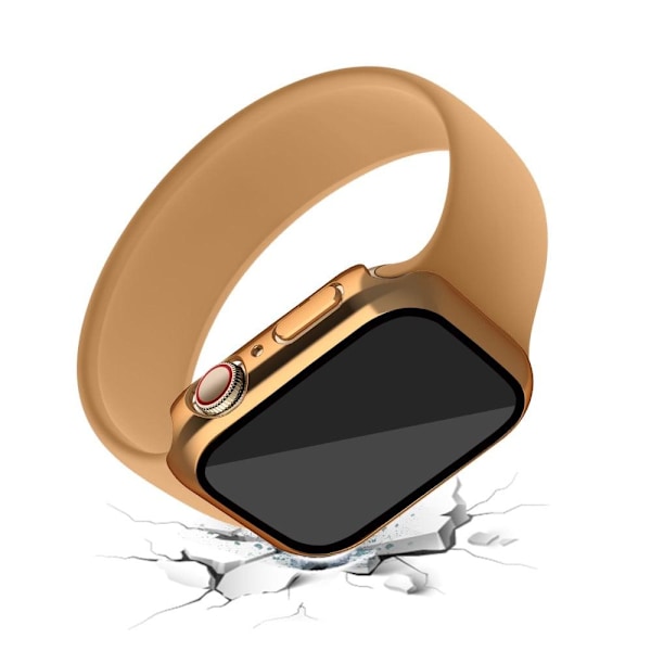 Apple Watch (45mm) electroplating cover with tempered glass - Rose Gold Rosa