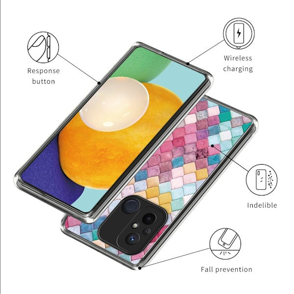 Deco Xiaomi Redmi 12C skal - Regnbågsromb multifärg