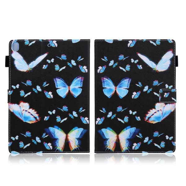 iPad 10.2 (2020) / Air (2019) mönster läder fodral - blå fjäril Blå