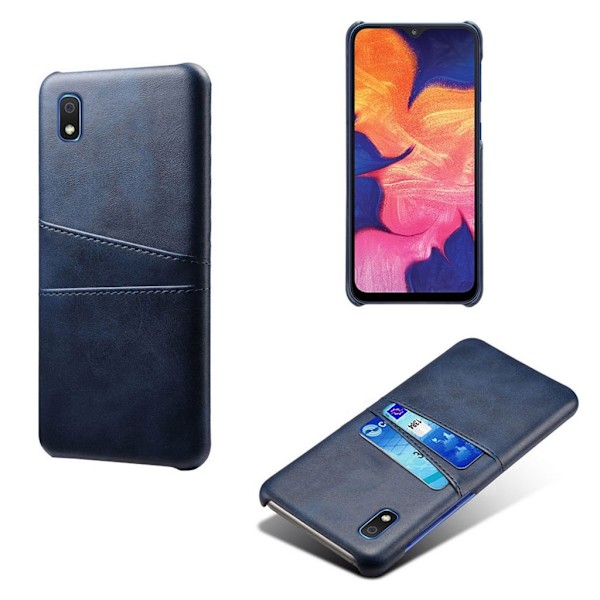 Dual Card Samsung Galaxy A10e cover - Mørkeblå Blue