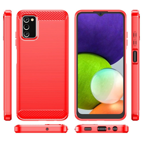 Carbon Flex Etui Samsung Galaxy A03s - Rød Red