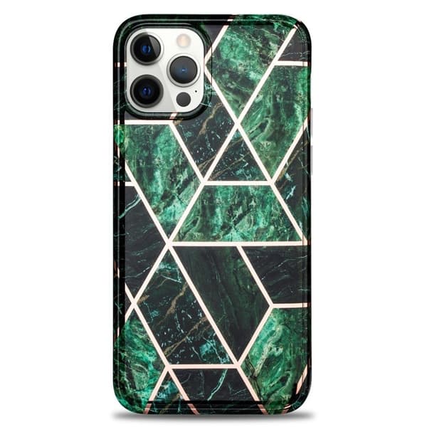 Marble iPhone 12 / 12 Pro Etui - Grønn Green