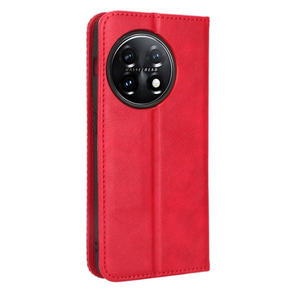 Bofink Vintage OnePlus 11 Nahkakotelo - Punainen Red