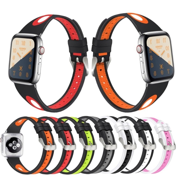 Apple Watch (41mm) sports bi-color silicone watch strap - Black multifärg