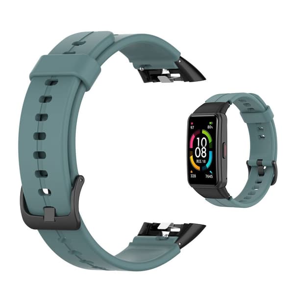 Honor Band 6 justerbar silikone urrem - Cyan Green