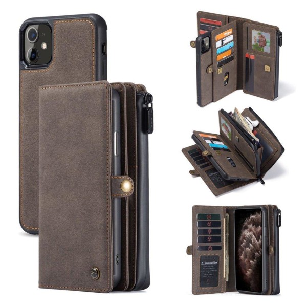 CaseMe 2-i-1 iPhone 11 fodral med plånbok - Brun Brun