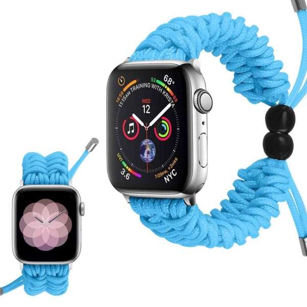Apple Watch Series 6 / 5 44mm braided watch band - Blue Blå