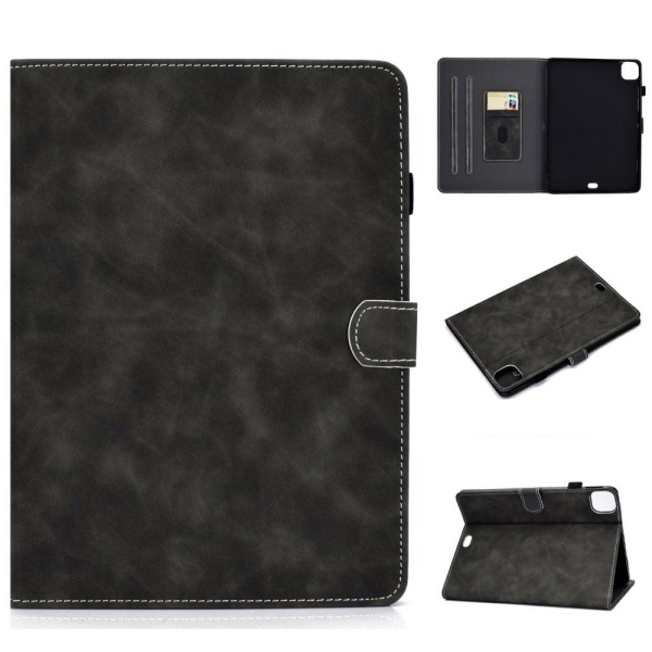 iPad Pro 11 (2021) / Air (2020) simple leather flip case - Black Black