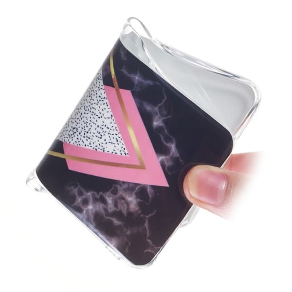 Marble Samsung Galaxy M20 deksel - Diamant blå / rosa marmor Black