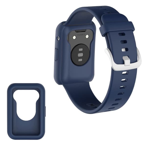 Huawei Watch Fit silikonöverdrag - Mörkblå Blå