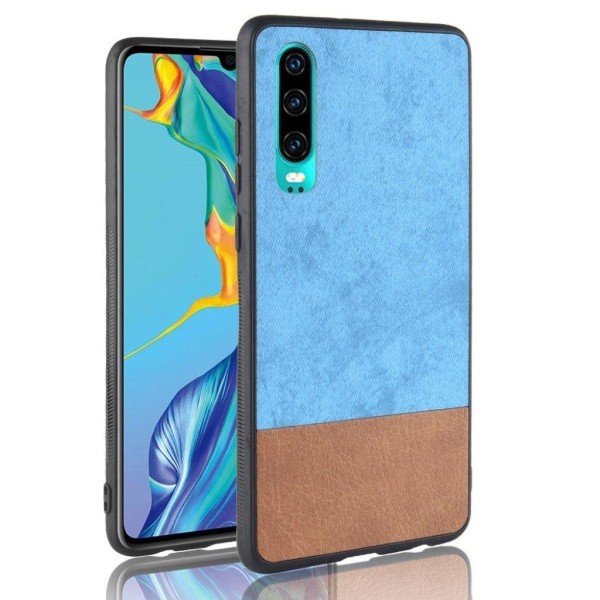 Huawei P30 Dubbel färgat hybrid fodral - Blå Blå