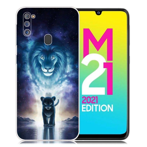 Deco Samsung Galaxy M21 2021 Suojakotelo - Lion Multicolor