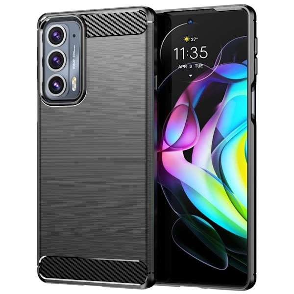 Carbon Flex Etui Motorola Edge 20 - Sort Black