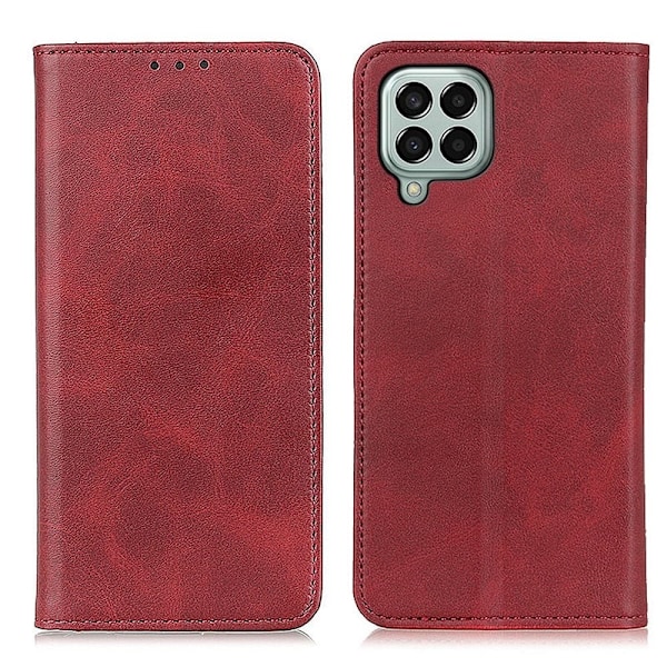 Äkta läder Samsung Galaxy M33 5G fodral - Röd Röd